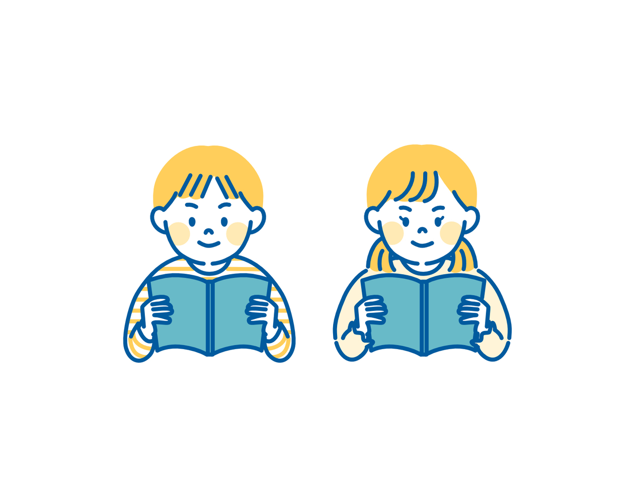 本を読む子どものイラスト