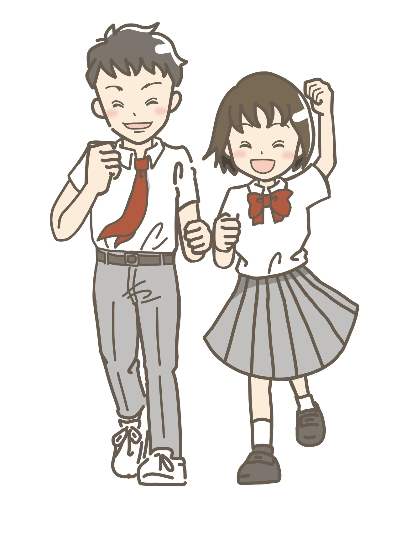 夏服の学生