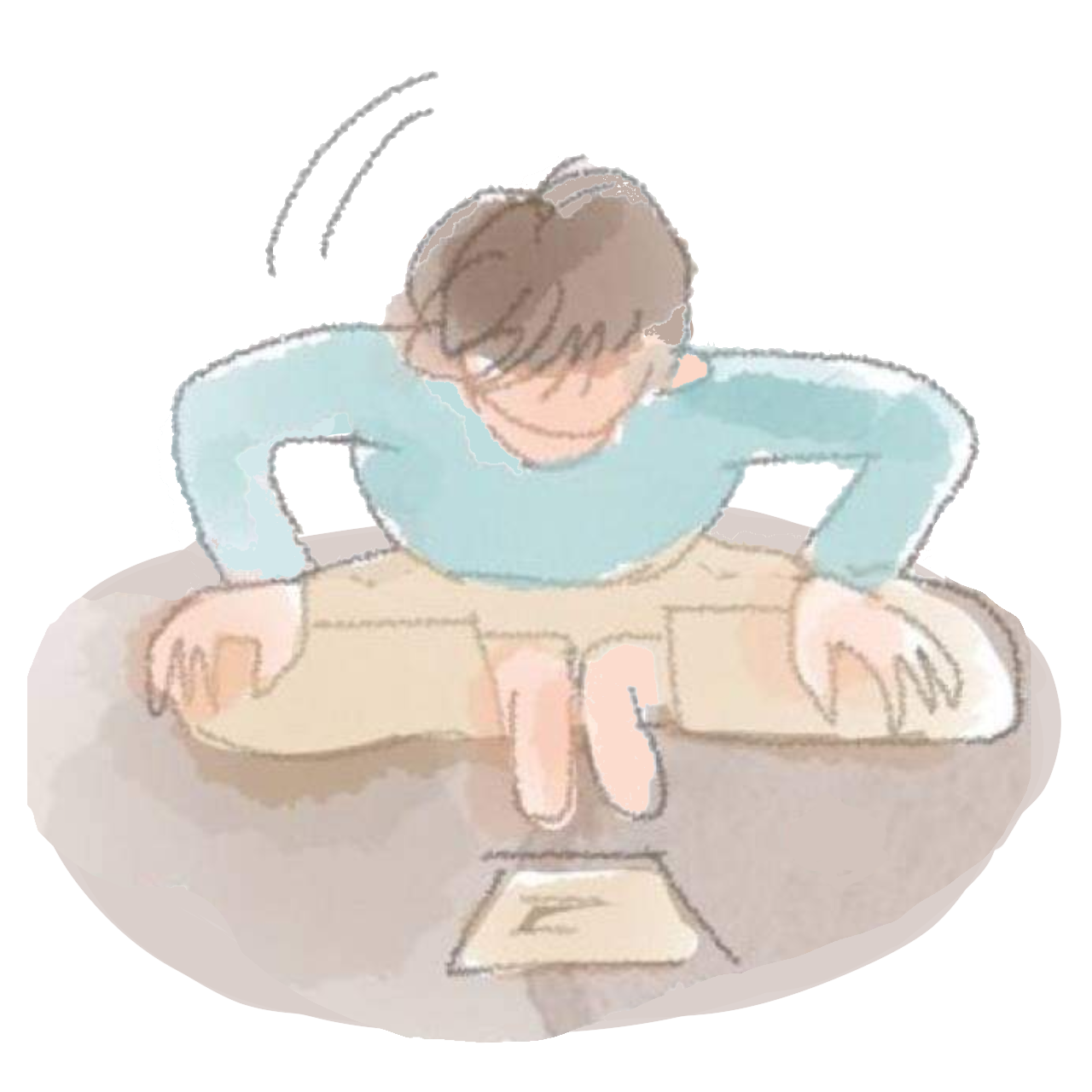 ストレッチする男の子