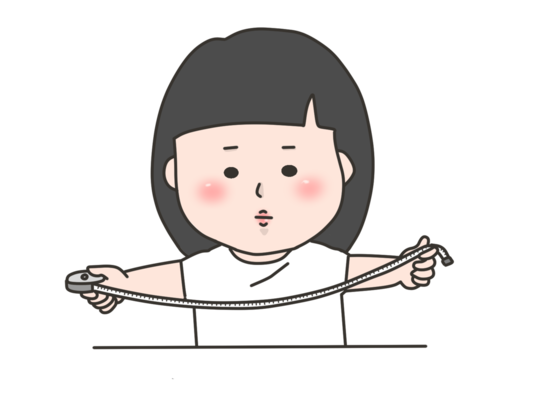 リボンを手に持つ女の子