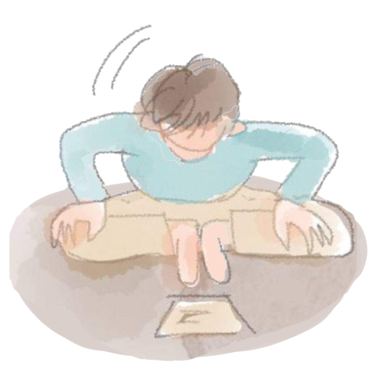 ストレッチする男の子