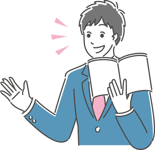 英語の音読をしている先生